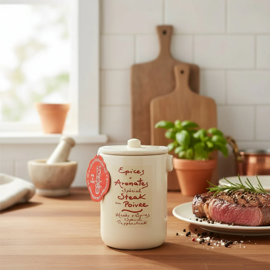 Anysetiers du Roy Herbs & Spices for Steak Au Poivre in Ceramic Pot