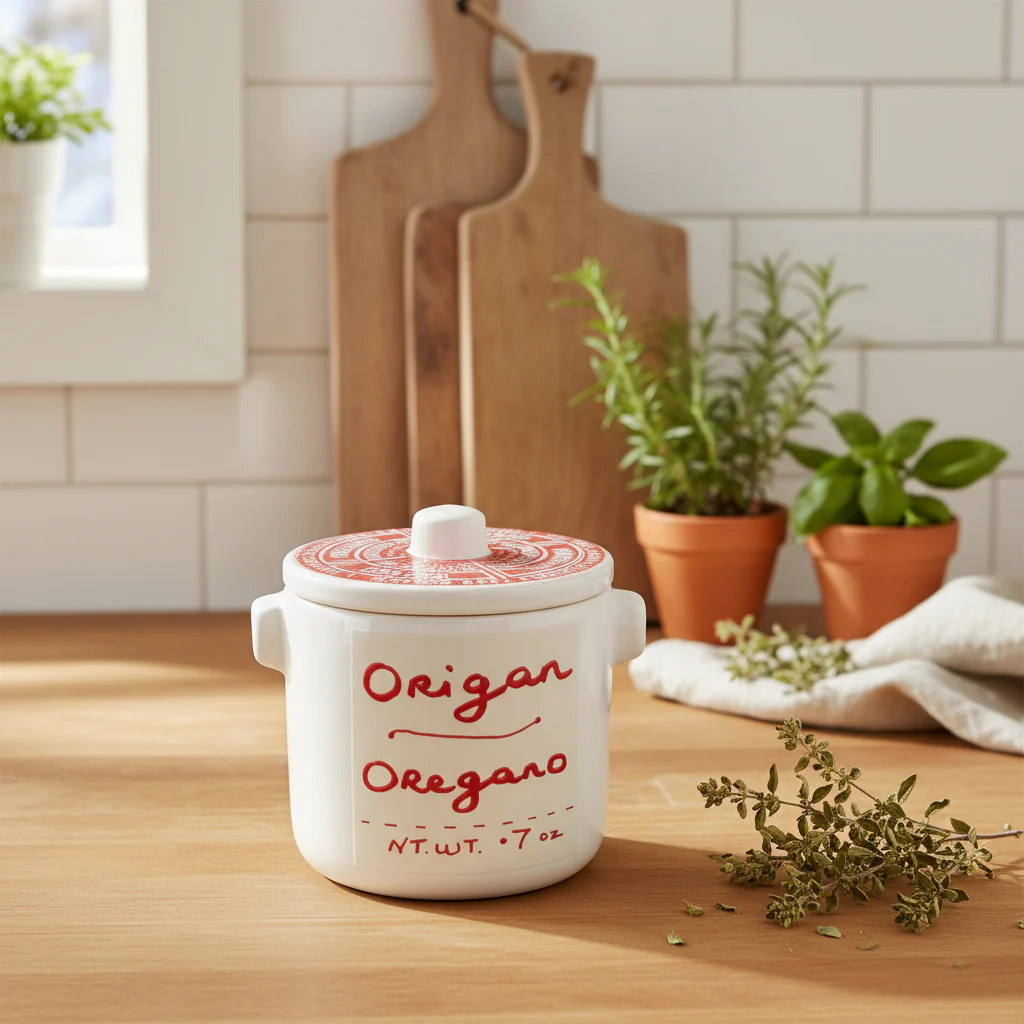 Anysetiers du Roy Herbs Oregano in Ceramic Pot