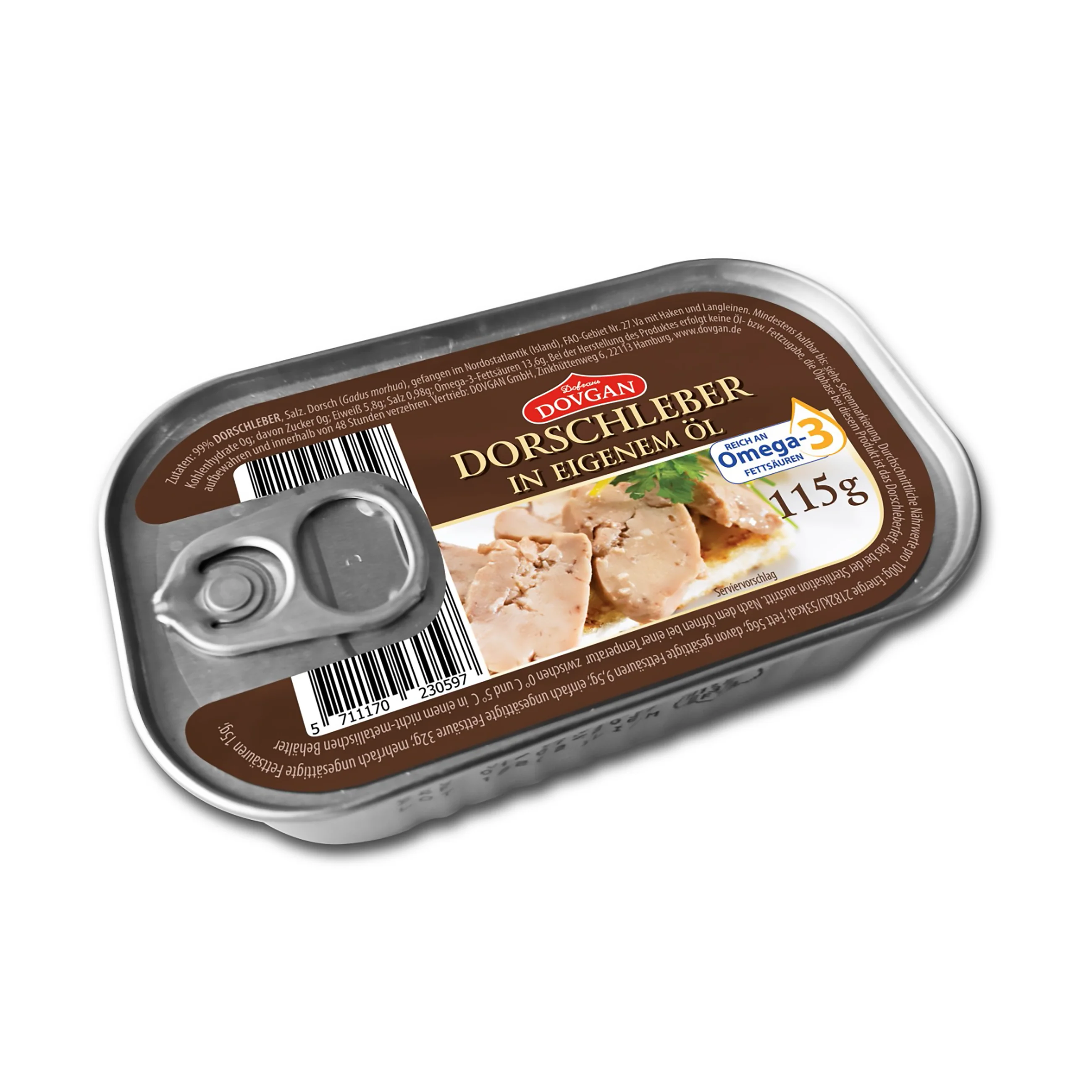 Dovgan Cod Liver in Oil Tin - Image 2