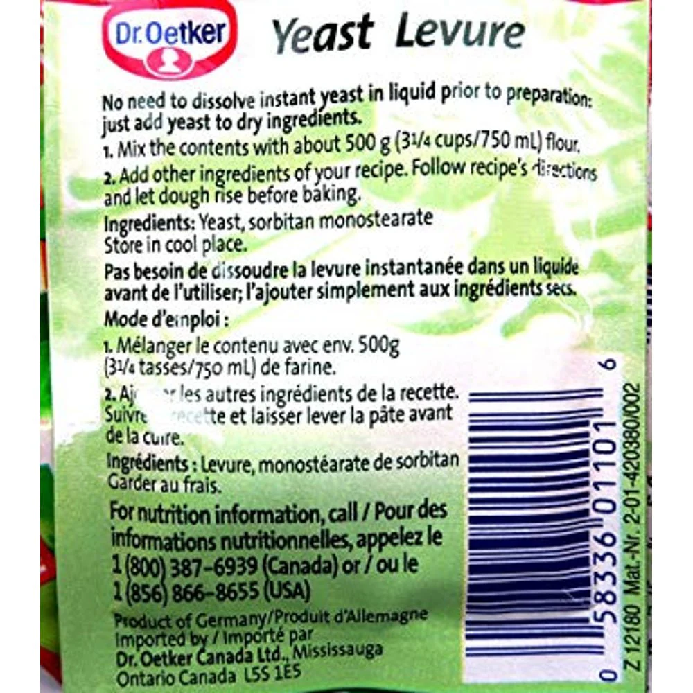 Dr. Oetker Instant Dry Yeast - 3 Pouch Pack - Image 3