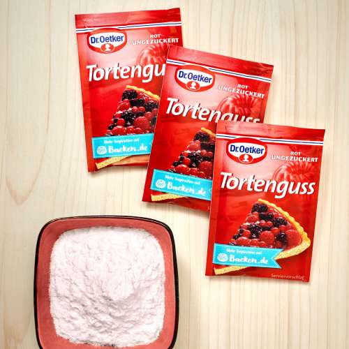 Dr. Oetker Unsweetened Red Cake Glaze (Tortenguss)