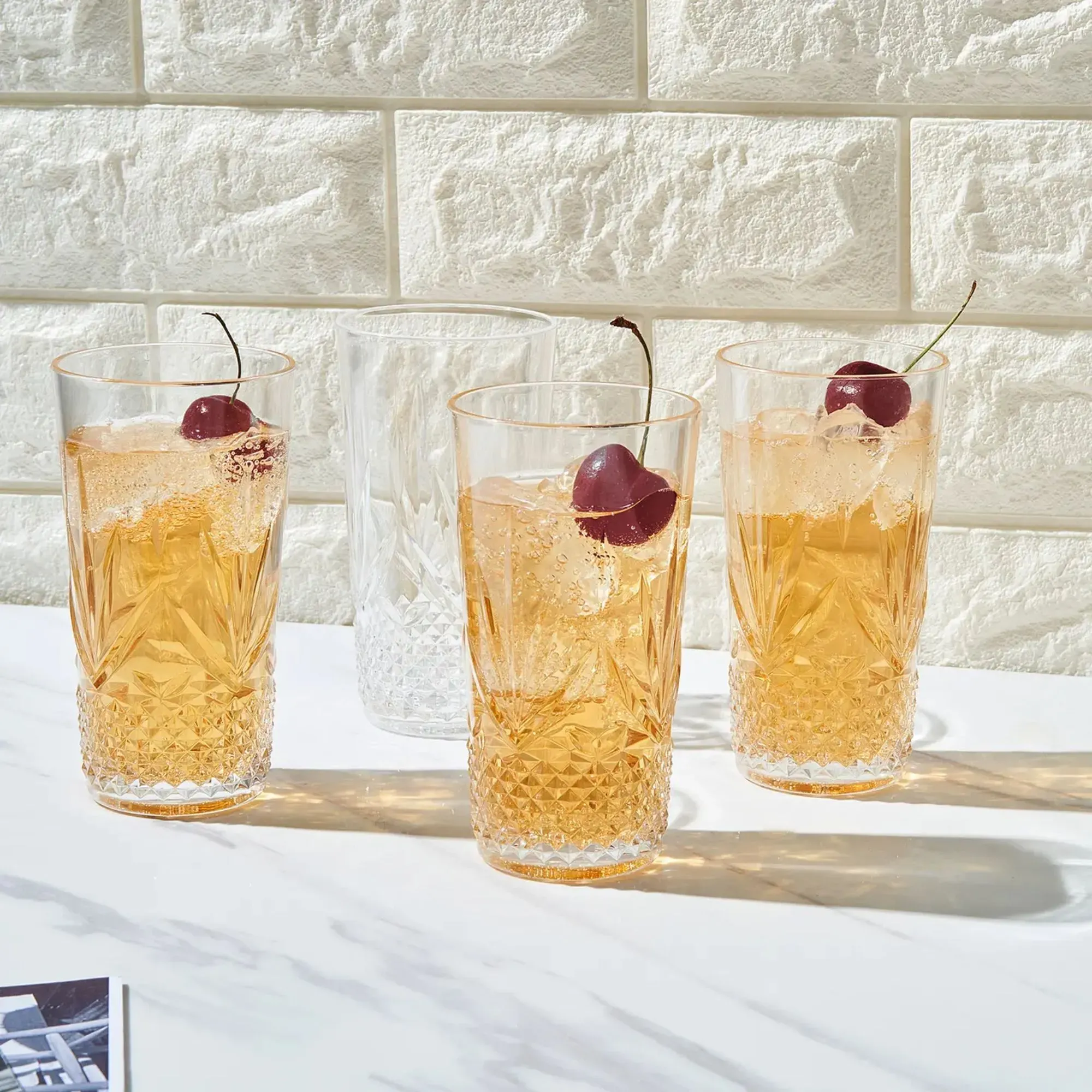 European Acrylic Unbreakable, Highball Glasses, Set of 4 - Image 3