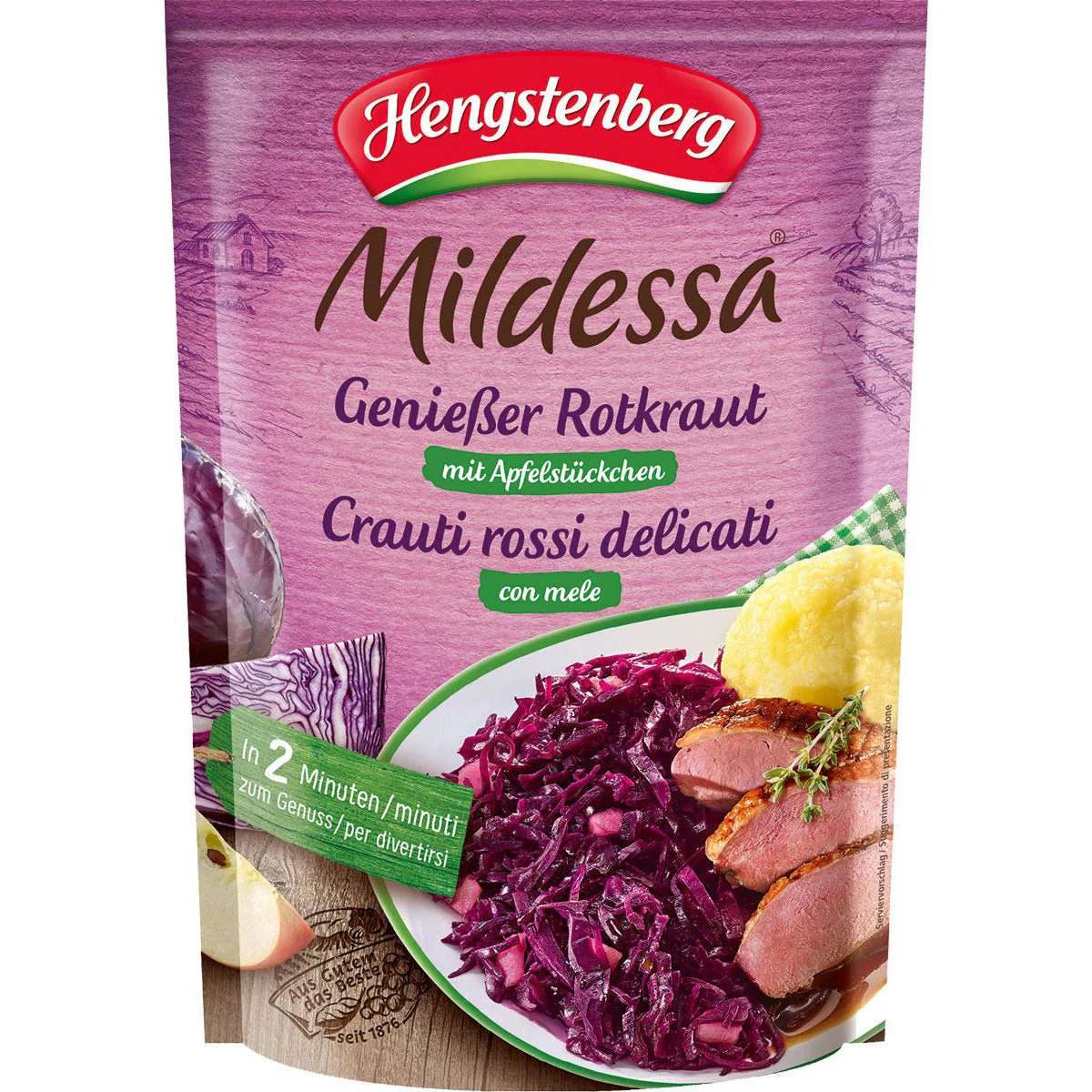 Hengstenberg Mildessa Red Cabbage & Apple in Pouch - Image 2