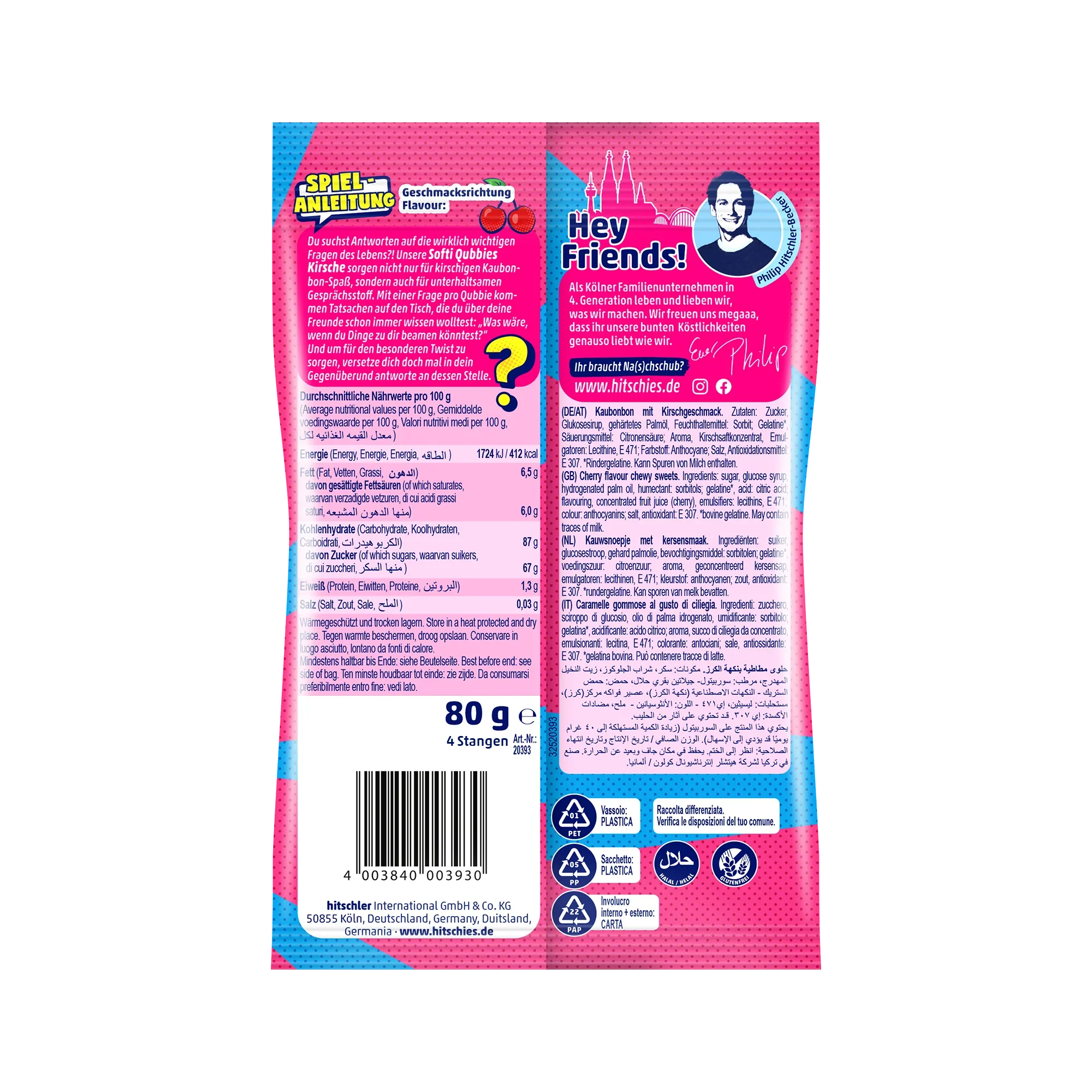 Hitschies Softi Qubbies Cherry 80g - Image 2