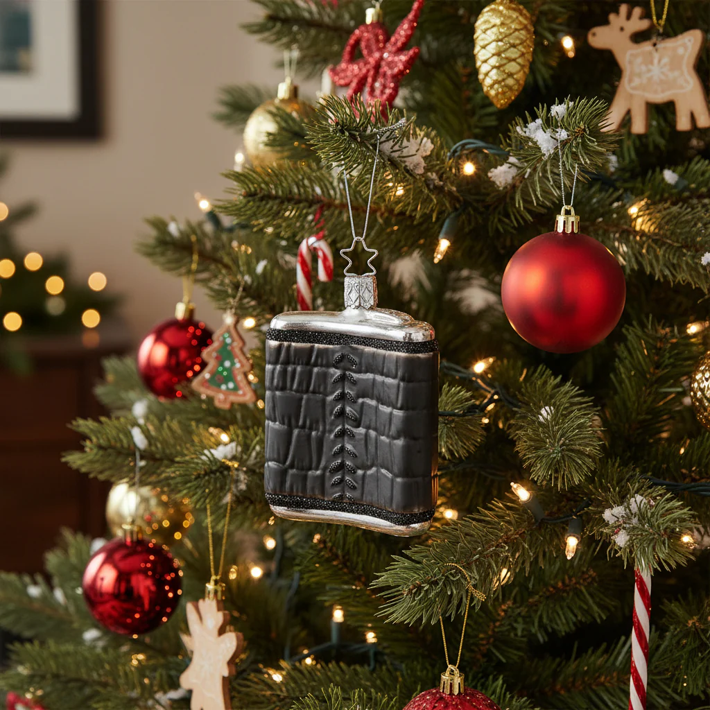 Inge Glass Gentlemen's Club Flask Ornament