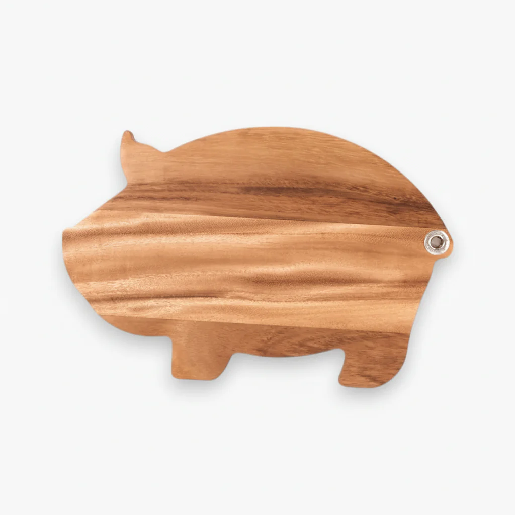 Ironwood Pig Shaped Serving Board, Acacia Wood