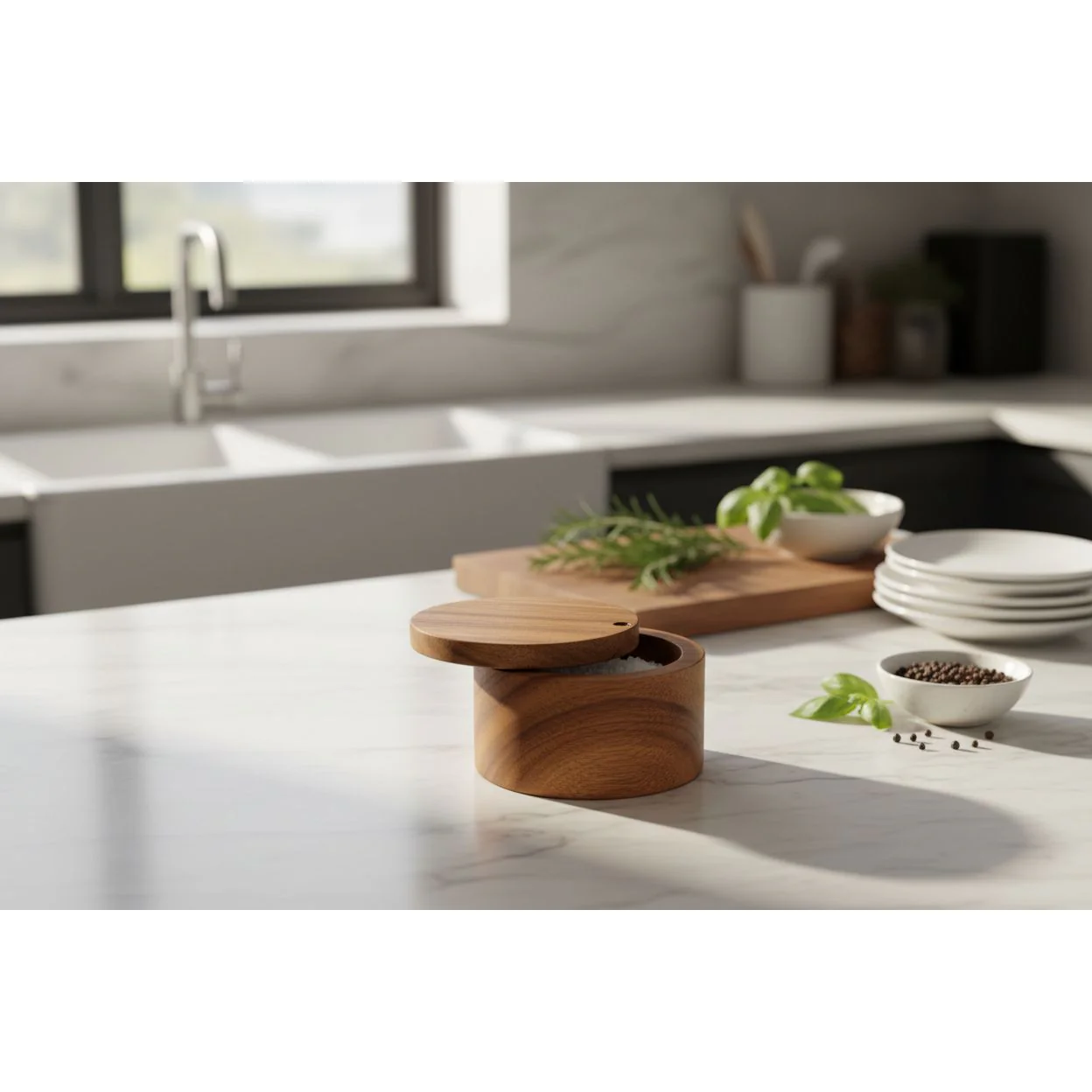 Ironwood Salt Cellar, Acacia Wood