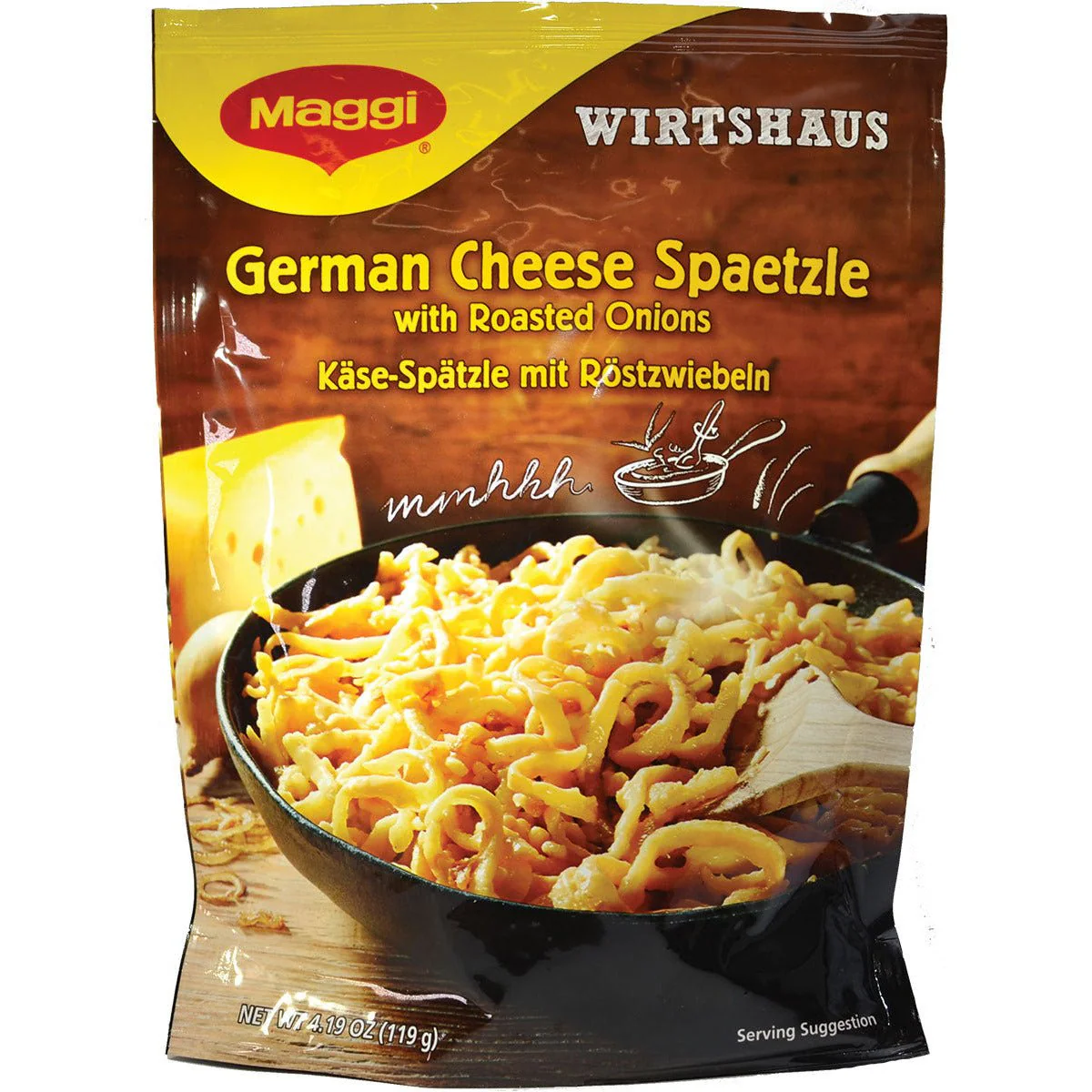Maggi German Spaetzle with Roestzwiebeln (Roasted Onions) in Cheese Sauce - Image 2