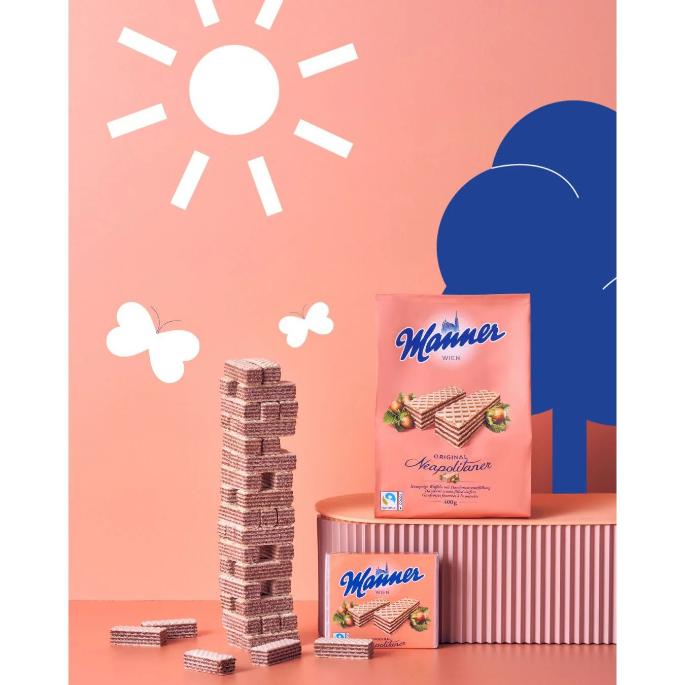 Manner Hazelnut Wafers 400g - Image 2