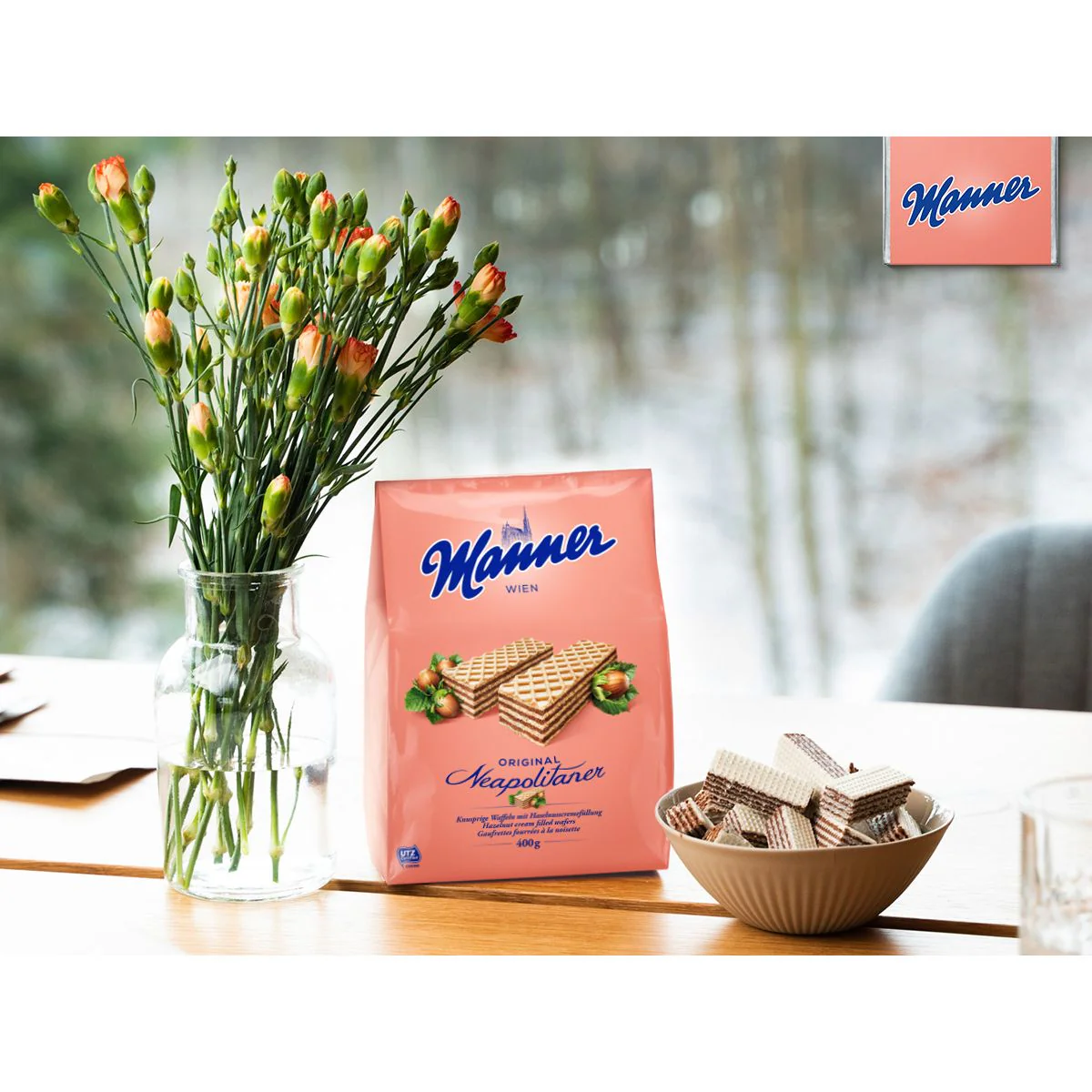 Manner Hazelnut Wafers 400g - Image 5