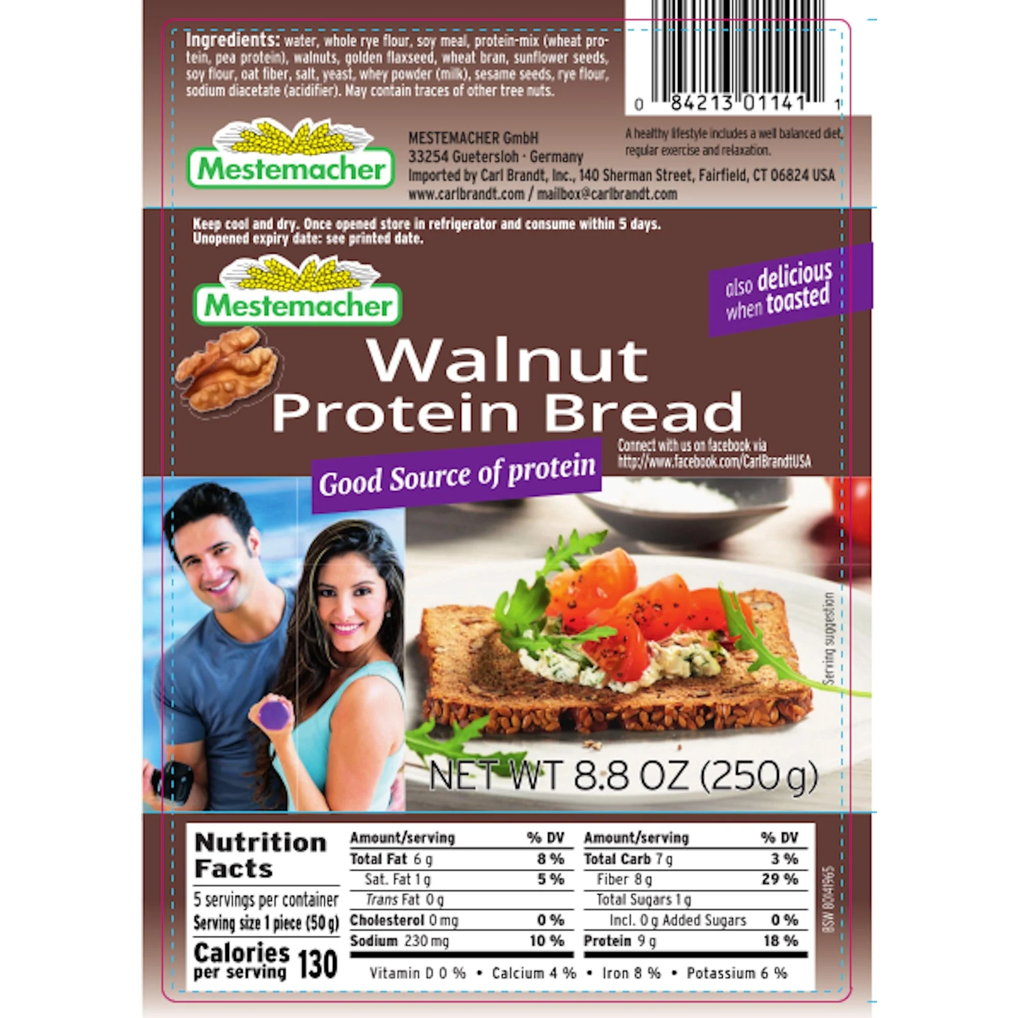 Mestemacher Walnut Protein Bread - Image 2