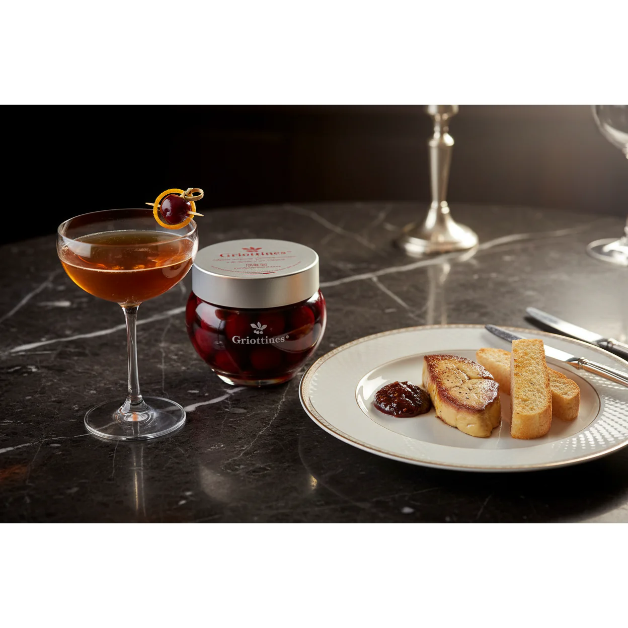 Peureux Griottines Cherries in Liqueur in Glass Jar - Image 2