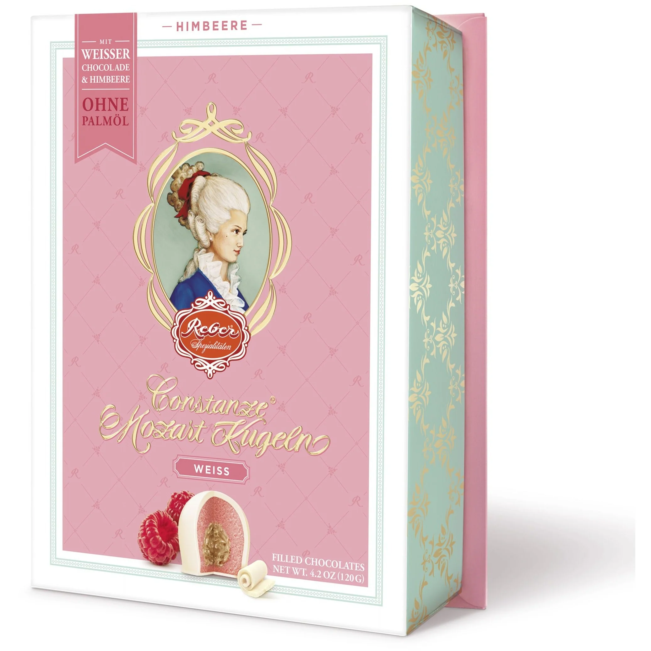 Reber Constance White Chocolate Raspberry Kugel in Portrait Box - Image 2