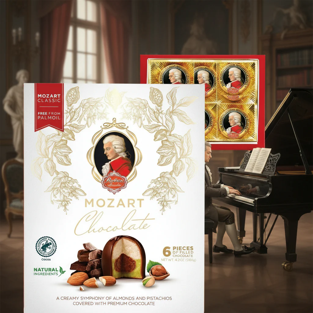 Reber Mozart Kugel, 6 pc. Portrait Box