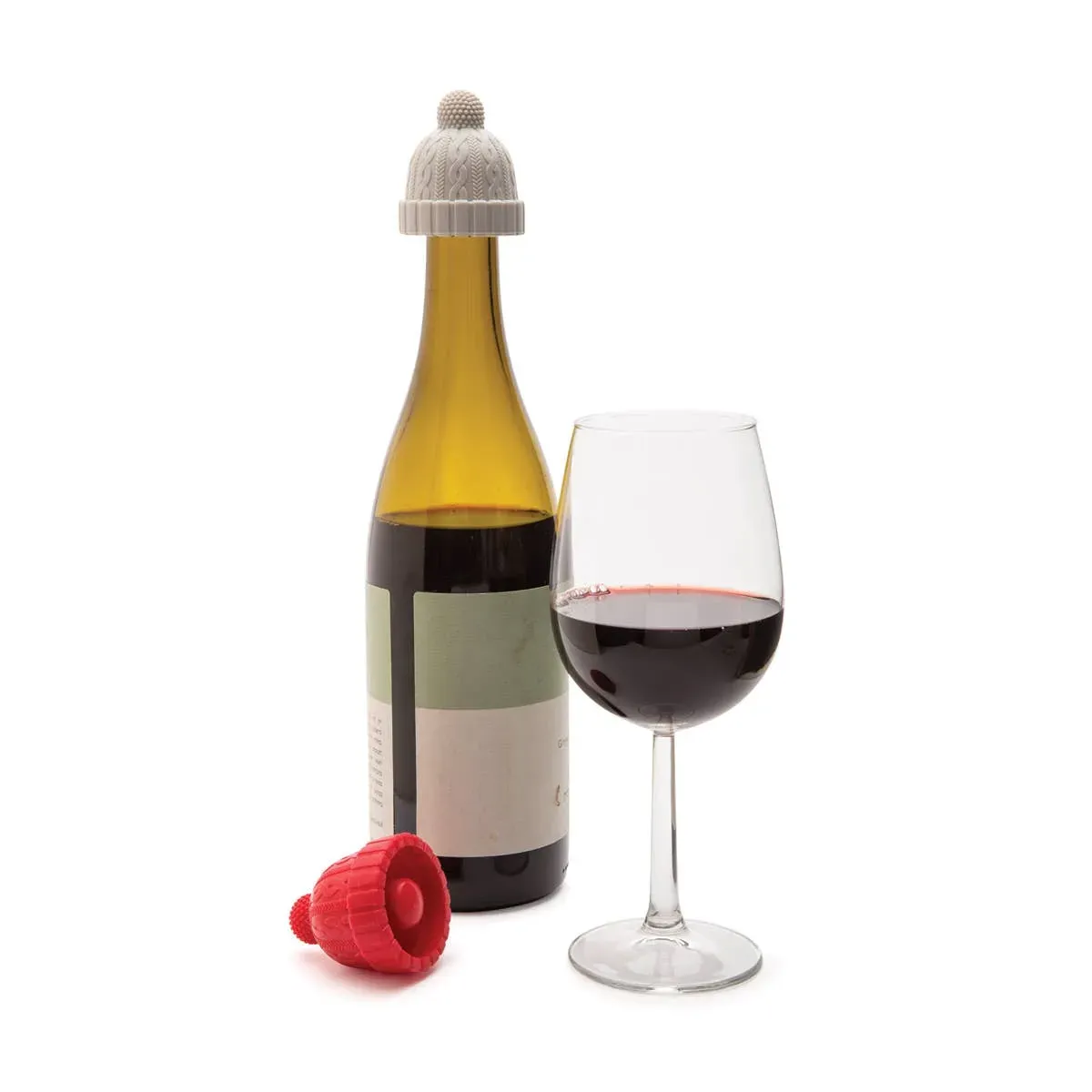 Red & Grey Beanie - Pack of 2 | Bottle Stoppers - Image 2