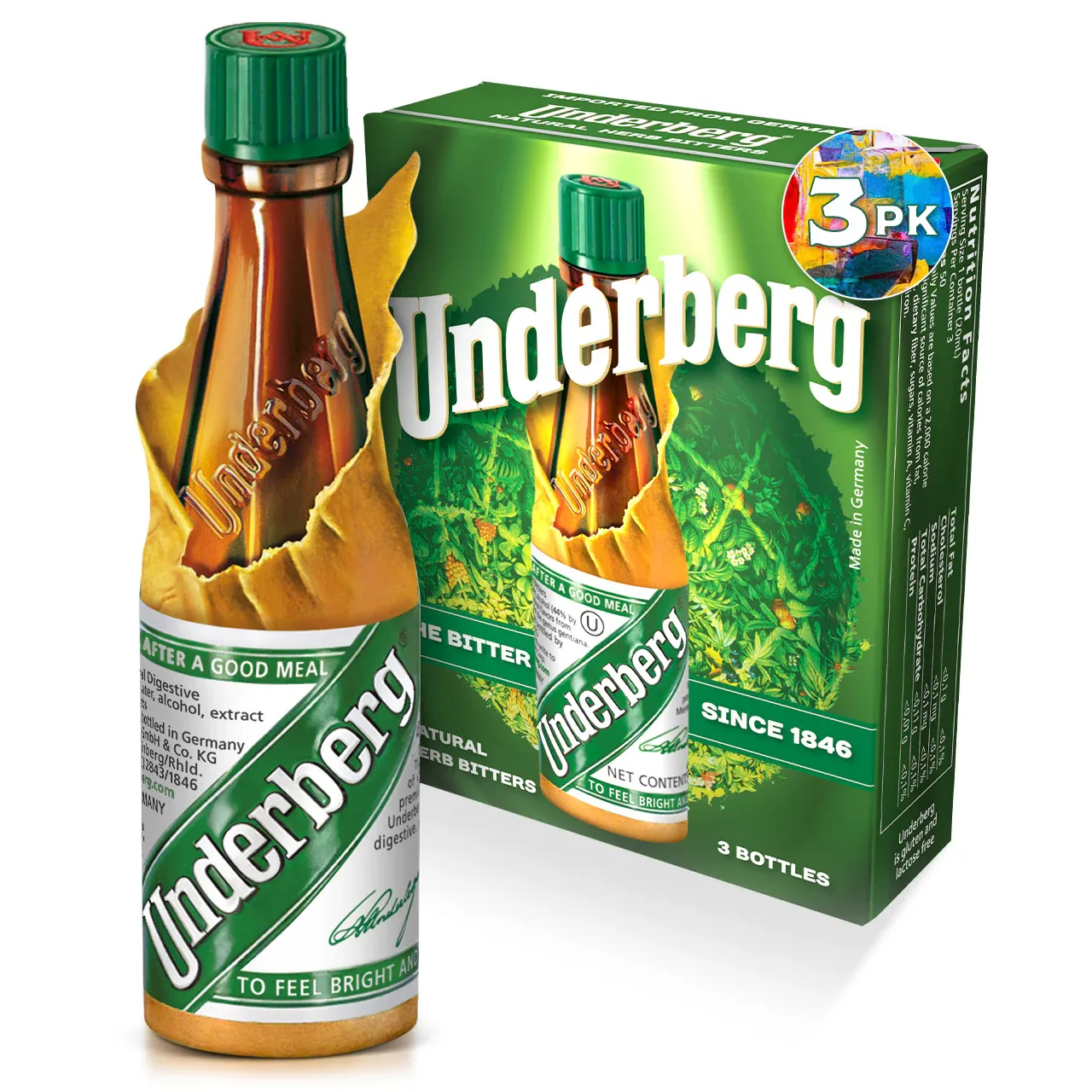 Underberg Herbal Bitters, 3 Bottle Pack - Image 2